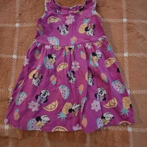 Disney Purple Dress with Cartoon Characters